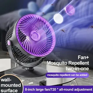 5- Speed Wall - Mounted/Desktop Fan With 720° Mosquito Repellent