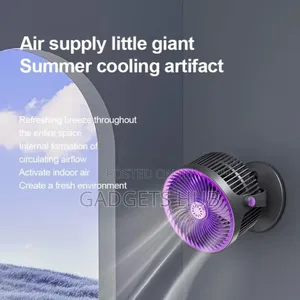 5- Speed Wall - Mounted/Desktop Fan With 720° Mosquito Repellent