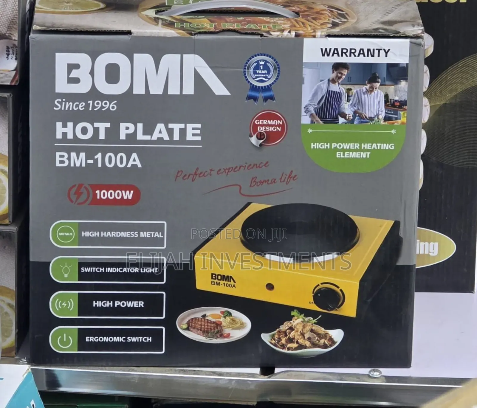 Boma Bm-100a Single-Burner Electric Hot Plate.