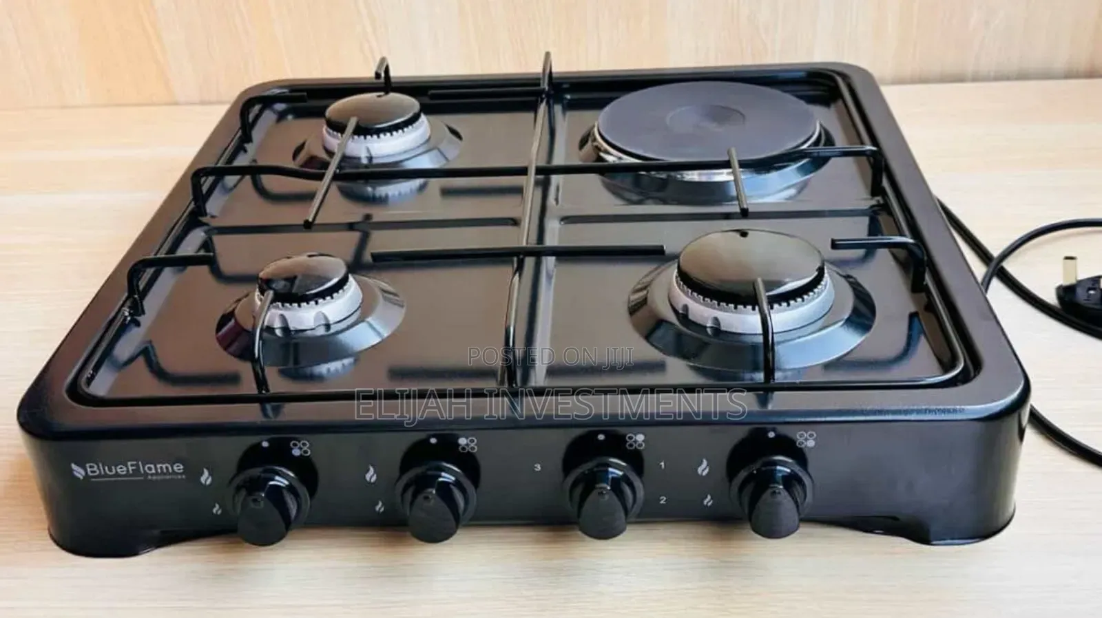 Blueflame 3-Gas + 1-Electric Hot Plate Table Top Cooker