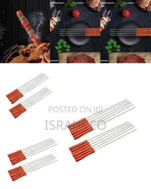 Durable Stainless Steel Skewers for Grilling and BBQ (Set of 12)-