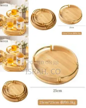 3 Piece Set of Bamboo Trays