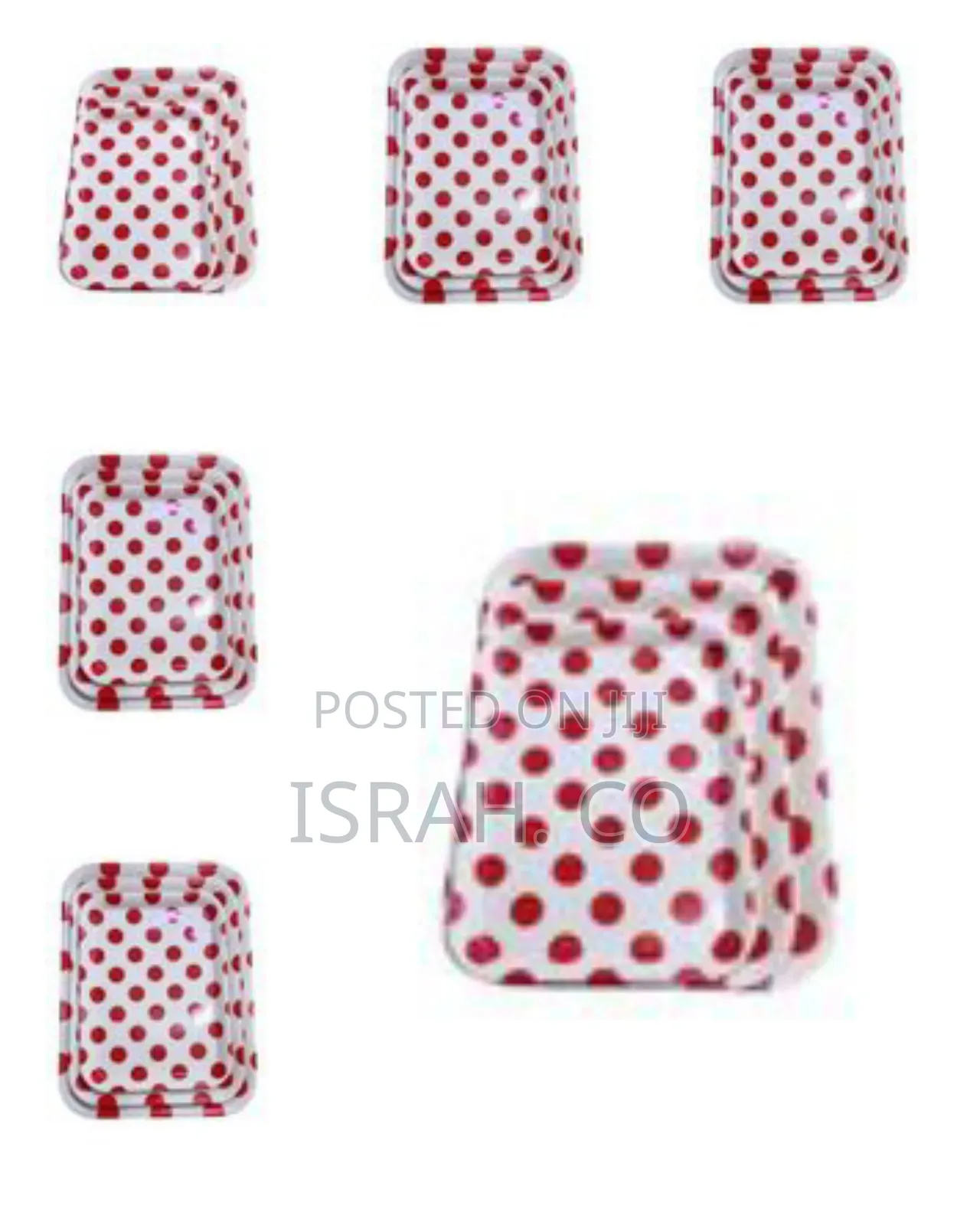 3 Pieces Set of Melamine Trays for Serving Food and Drinks