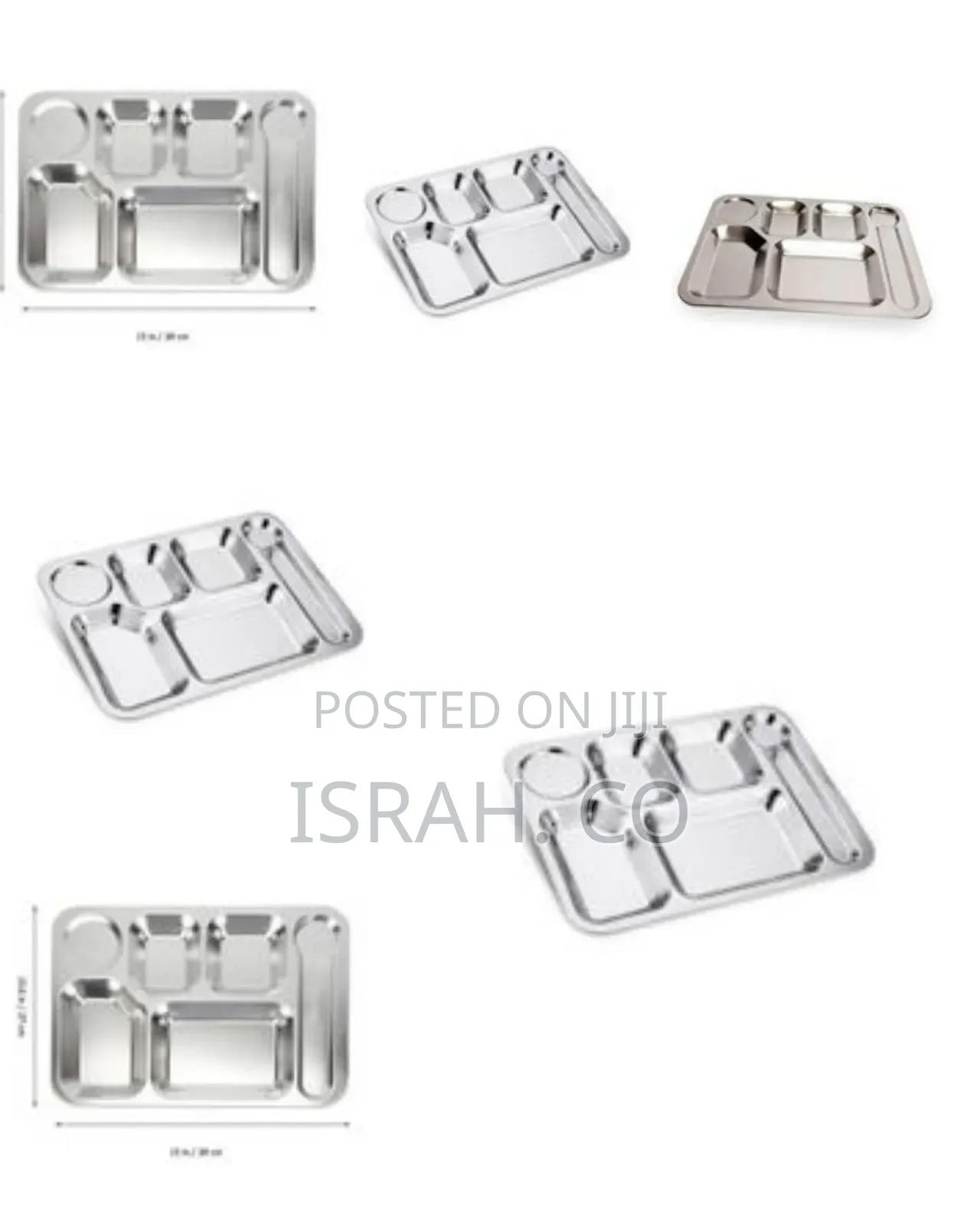 Stainless Steel Partitioned Serving Tray