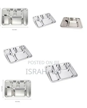 Stainless Steel Partitioned Serving Tray