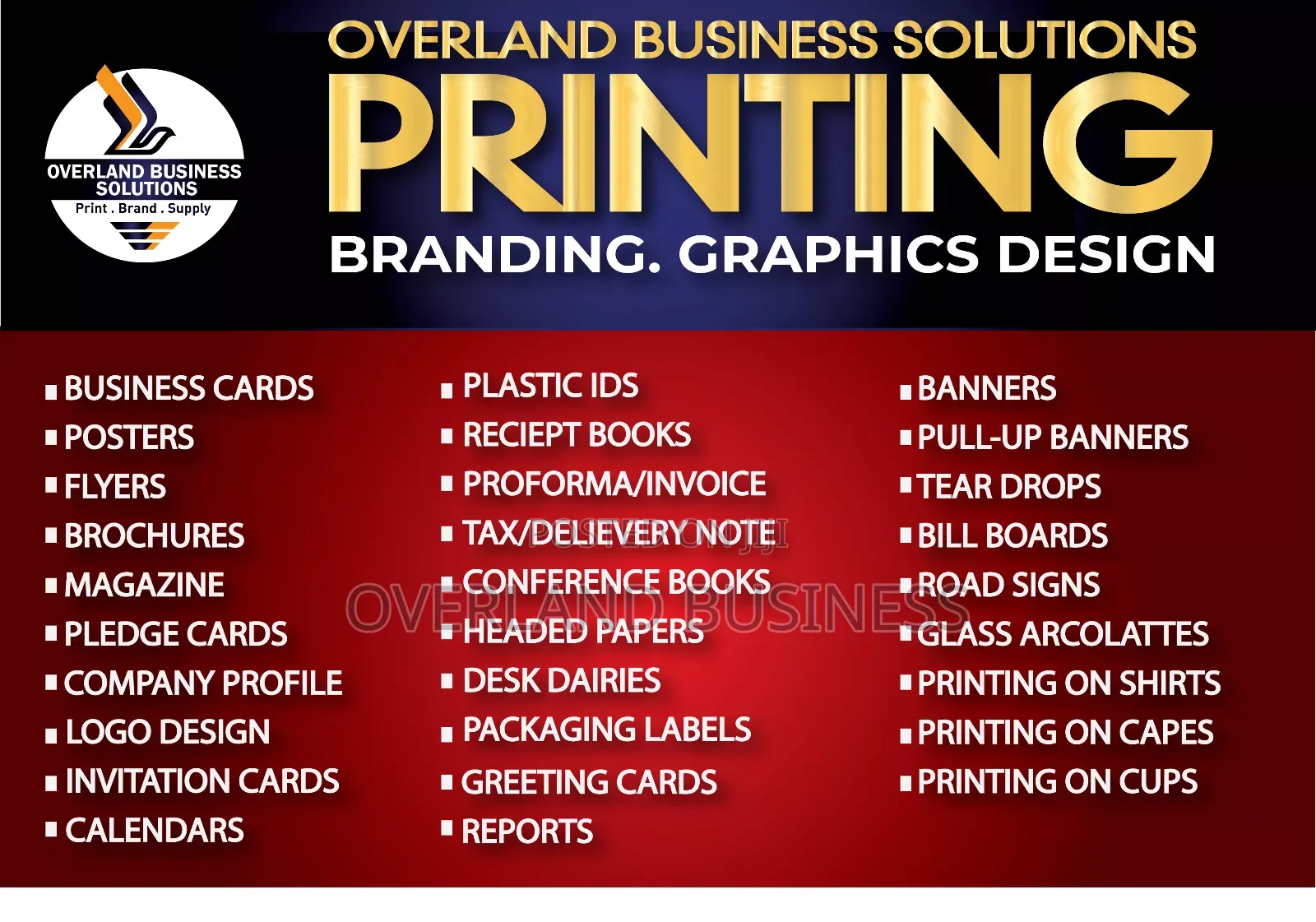 General Printing And Branding Services