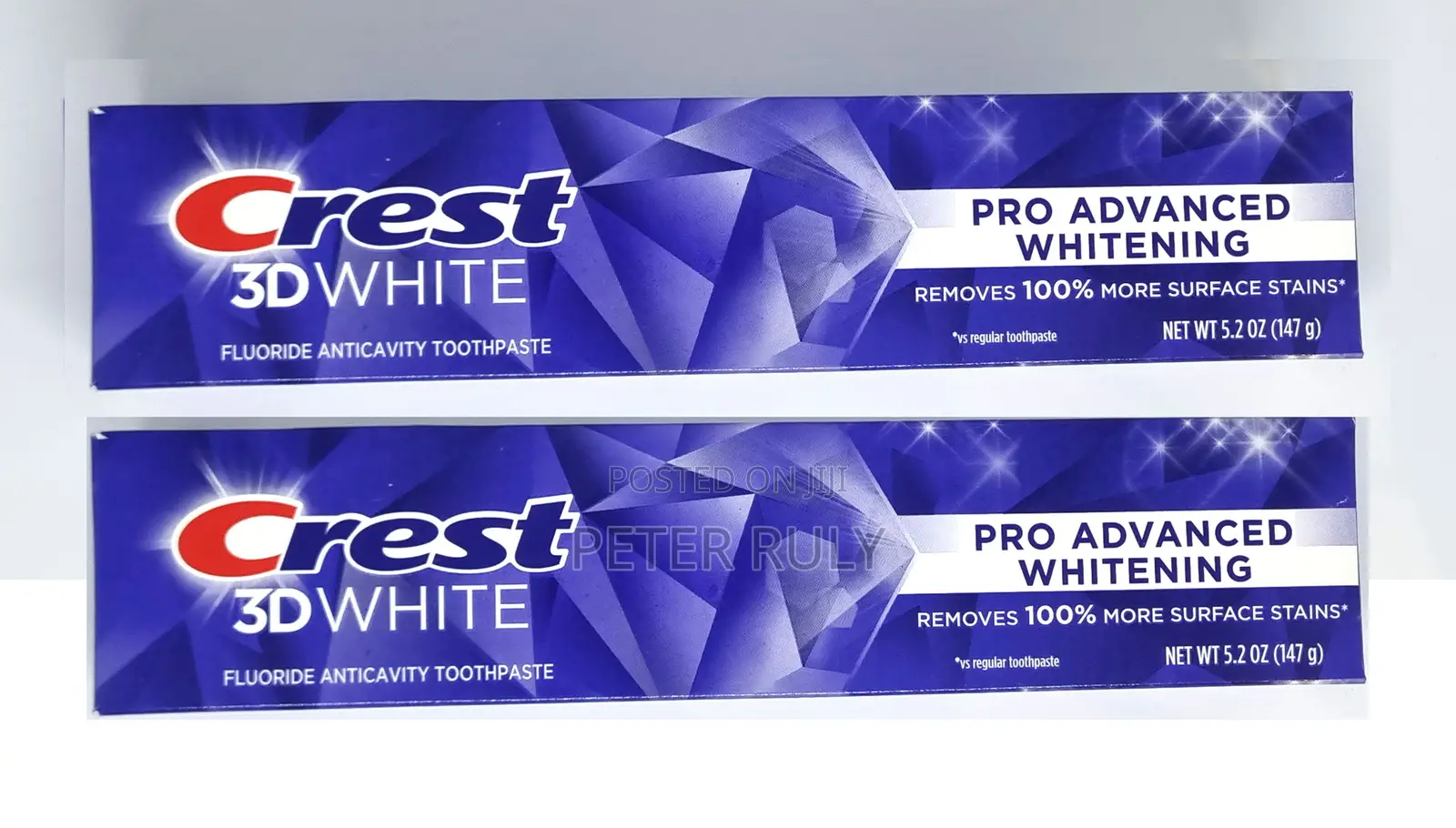 2x Crest 3d White Pro Advanced Whitening Toothpaste 5.2 Oz /147g
