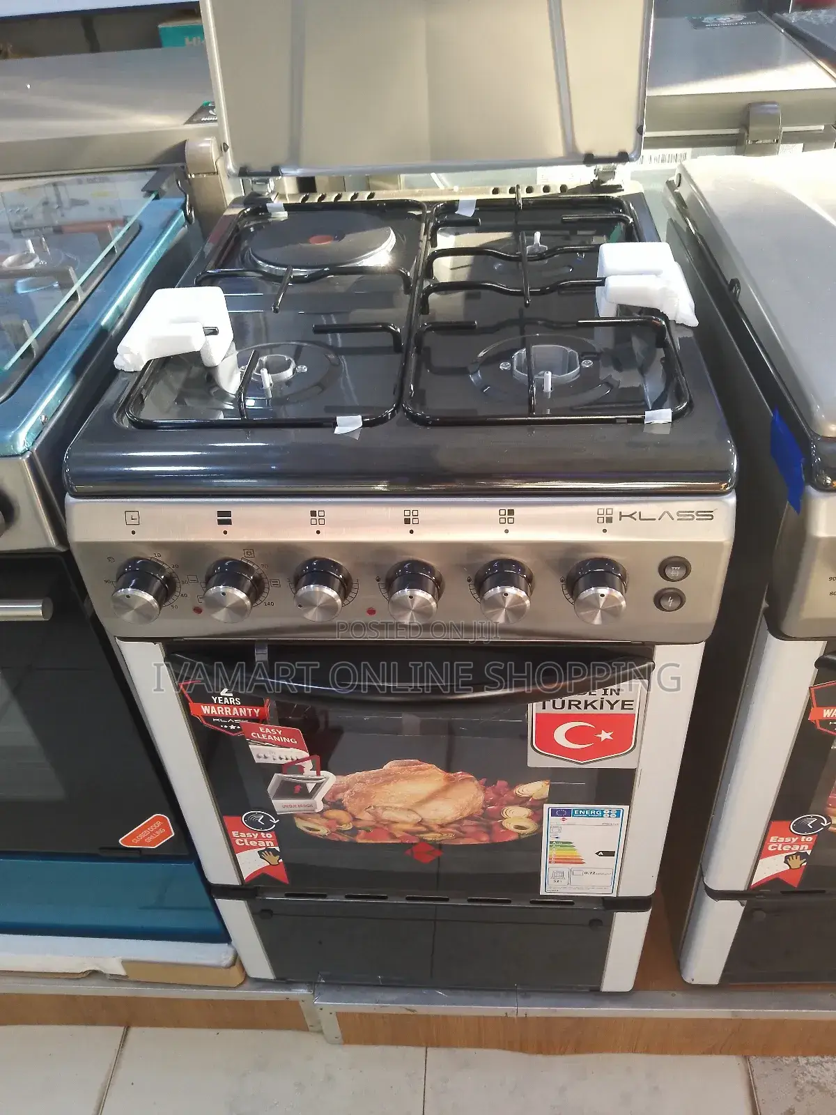Klass Cooker 2 Gas + 2 Hot Plate - 2 Years Warranty, Turkey Made