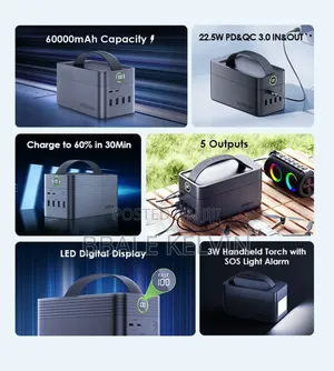Oraimo Powerbox 60000mah Power Bank 22.5w One Charge for Two Weeks