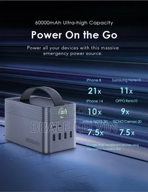 Oraimo Powerbox 60000mah Power Bank 22.5w One Charge for Two Weeks