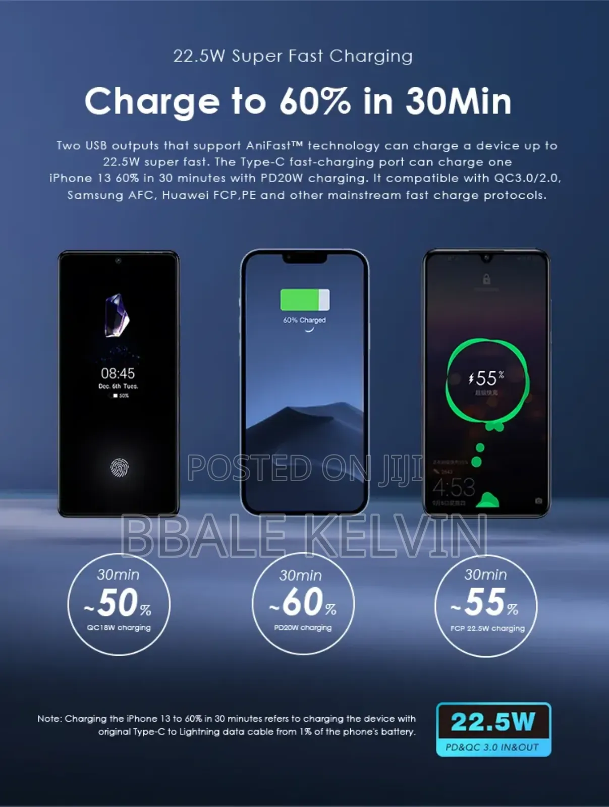 Oraimo Powerbox 60000mah Power Bank 22.5w One Charge for Two Weeks