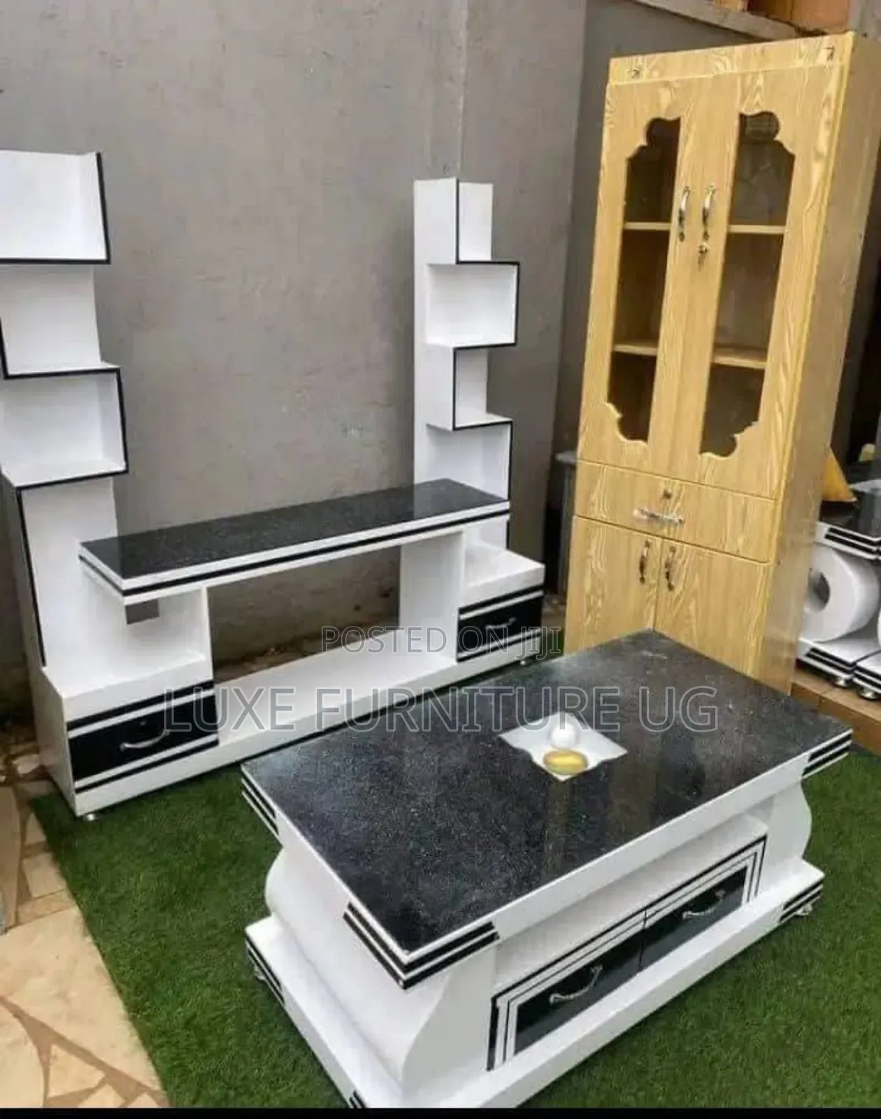 Tv Stand and Center Table/Black White