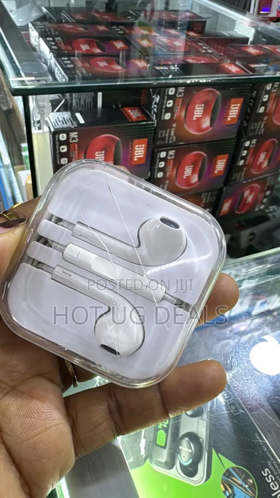 3.5mm Handsfree Wired Earphones Earbuds With Mic - White