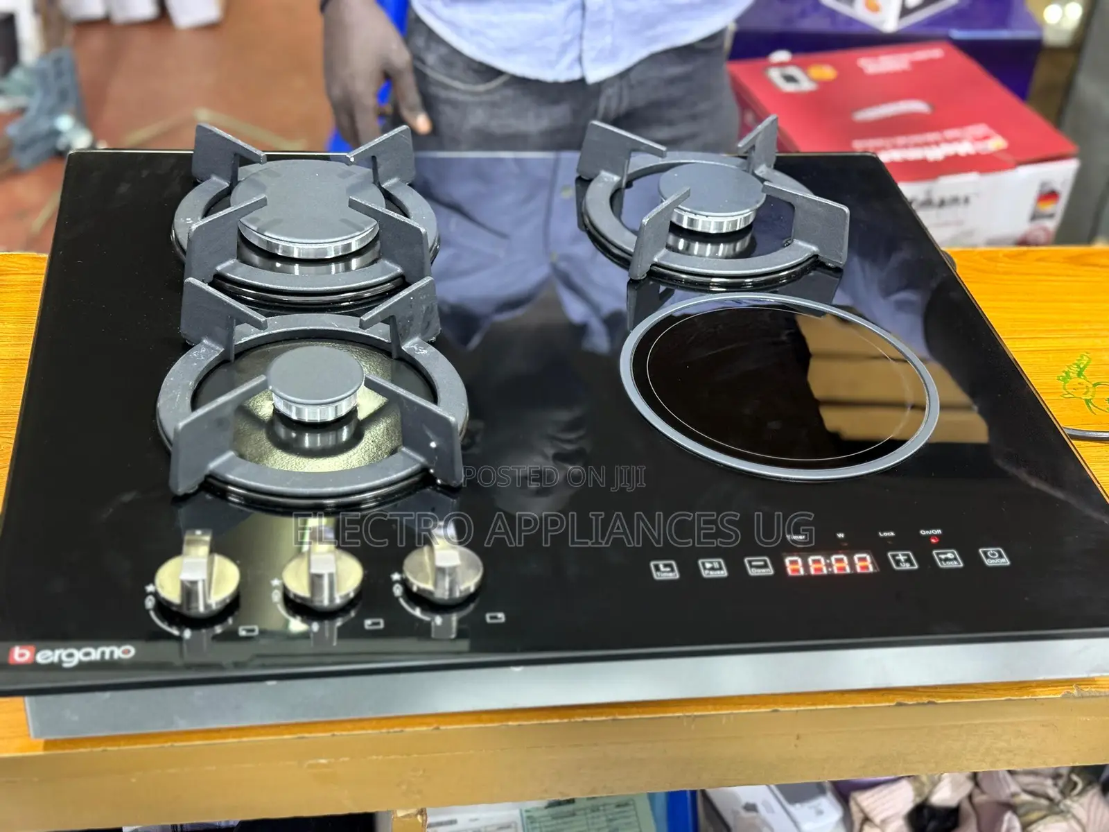 Bergamo Hybrid Cooktop 3 Gas Burners + 1 Infrared Hotplate