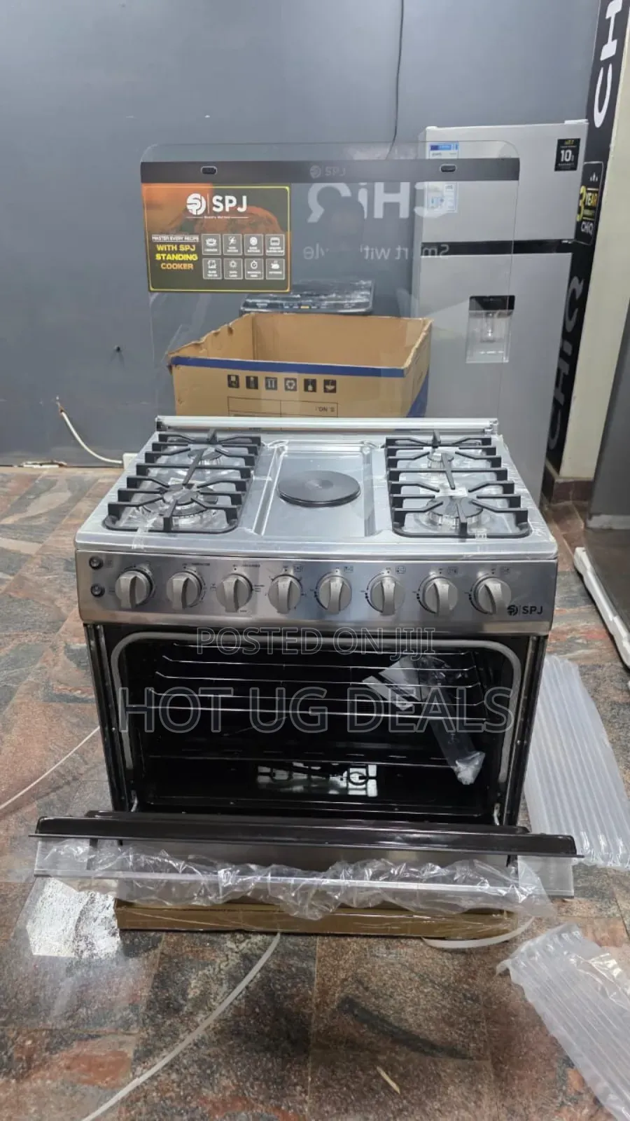 Spj 80x60cm Premium Cooker With 4 Gas Burners And 2 Electric Plates
