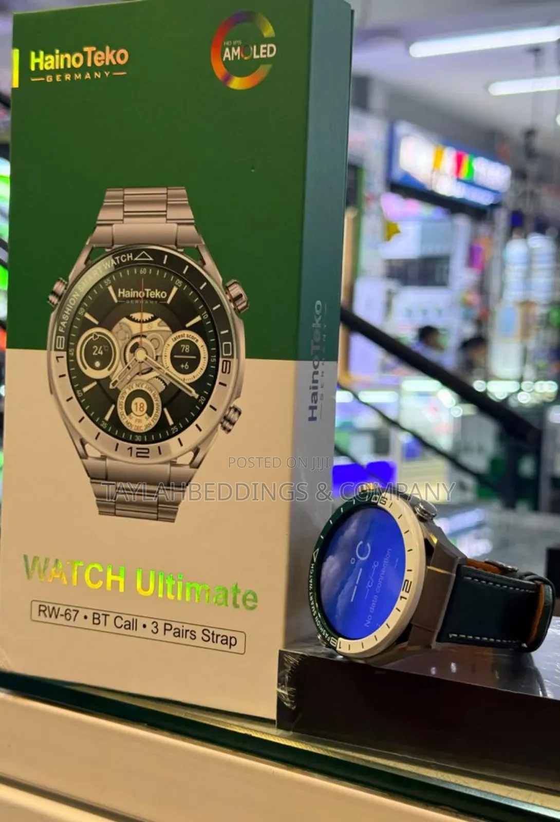 Hainoteko Rw-67 Watch Ultimate Smart Watch With Amoled Display GPS Map