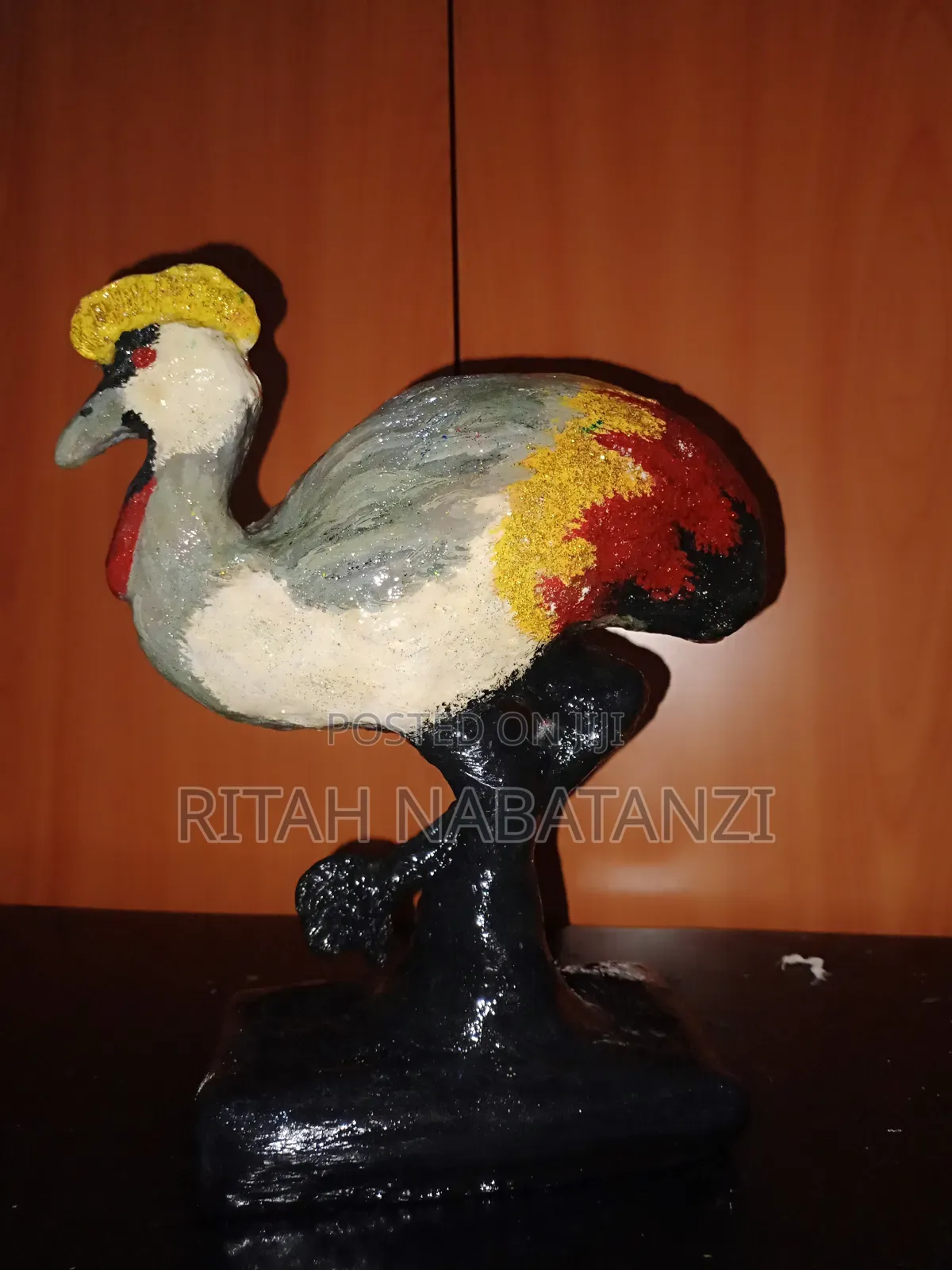 Candle Holder, Crested Crane and Swan Statues