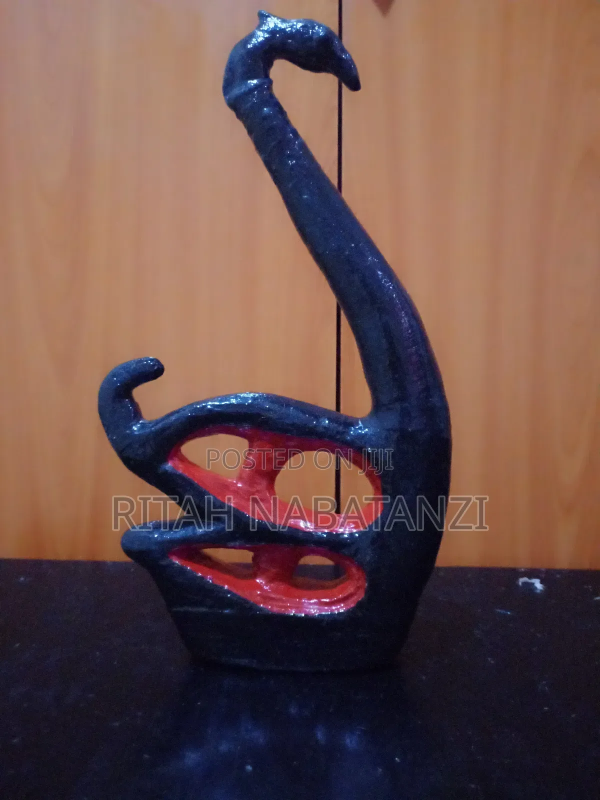 Candle Holder, Crested Crane and Swan Statues