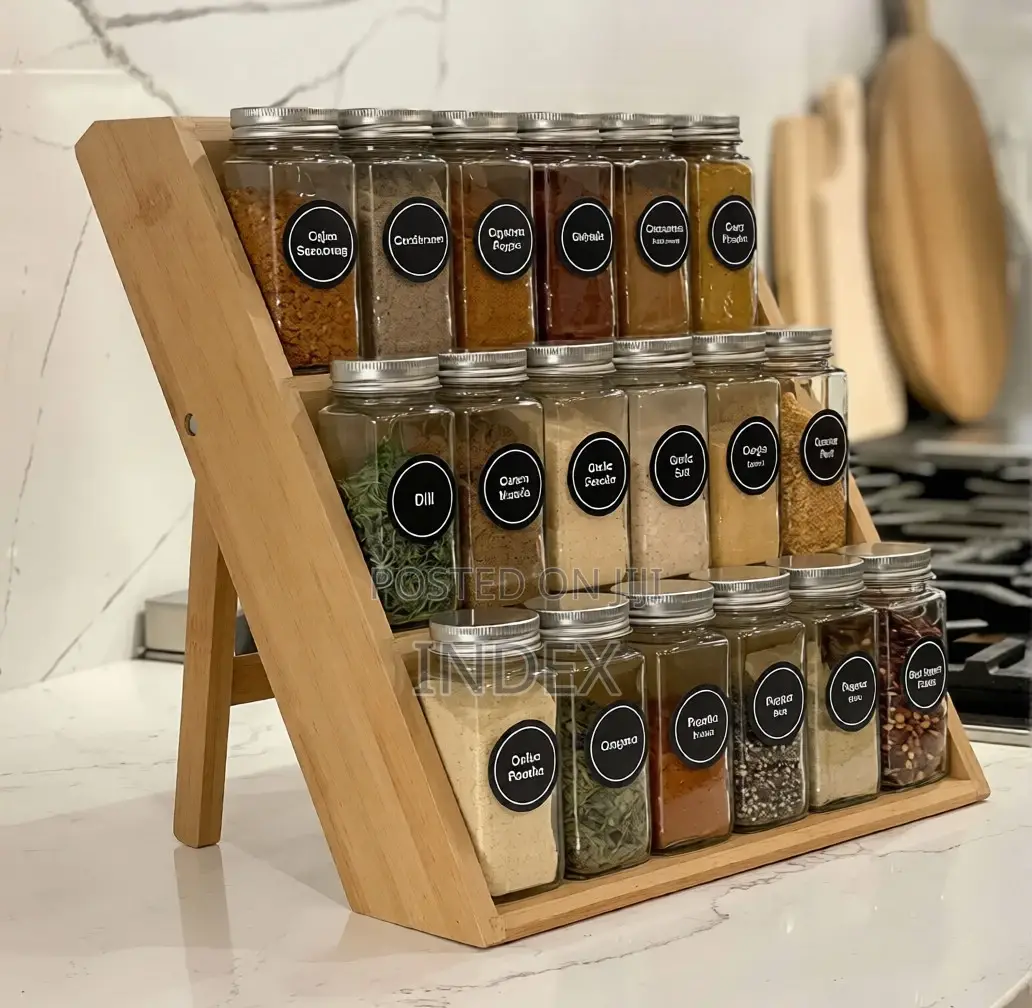 12 Pcs Spice Glass Tins 12 Stickers, 1pen,1 Funnel