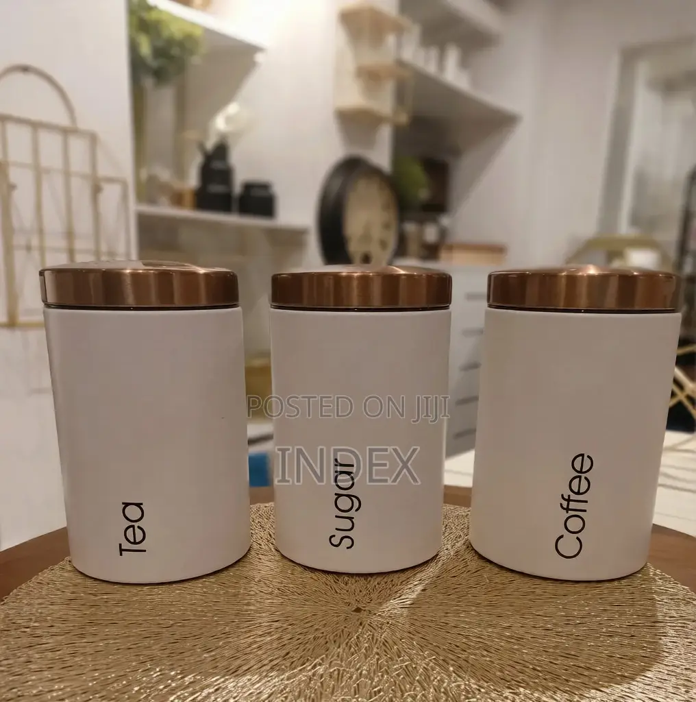 Quality Sugar Coffee and Tea Containers-White