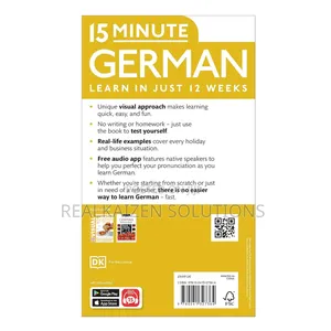15-Minute German Learn in Just 12 Weeks With Free Audio App Dk Books