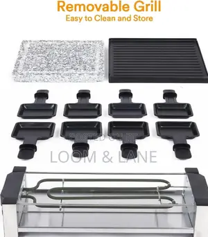 Saysonapps Raclette Grill With Granite Stone Grill Top(Model SBBQ-4418