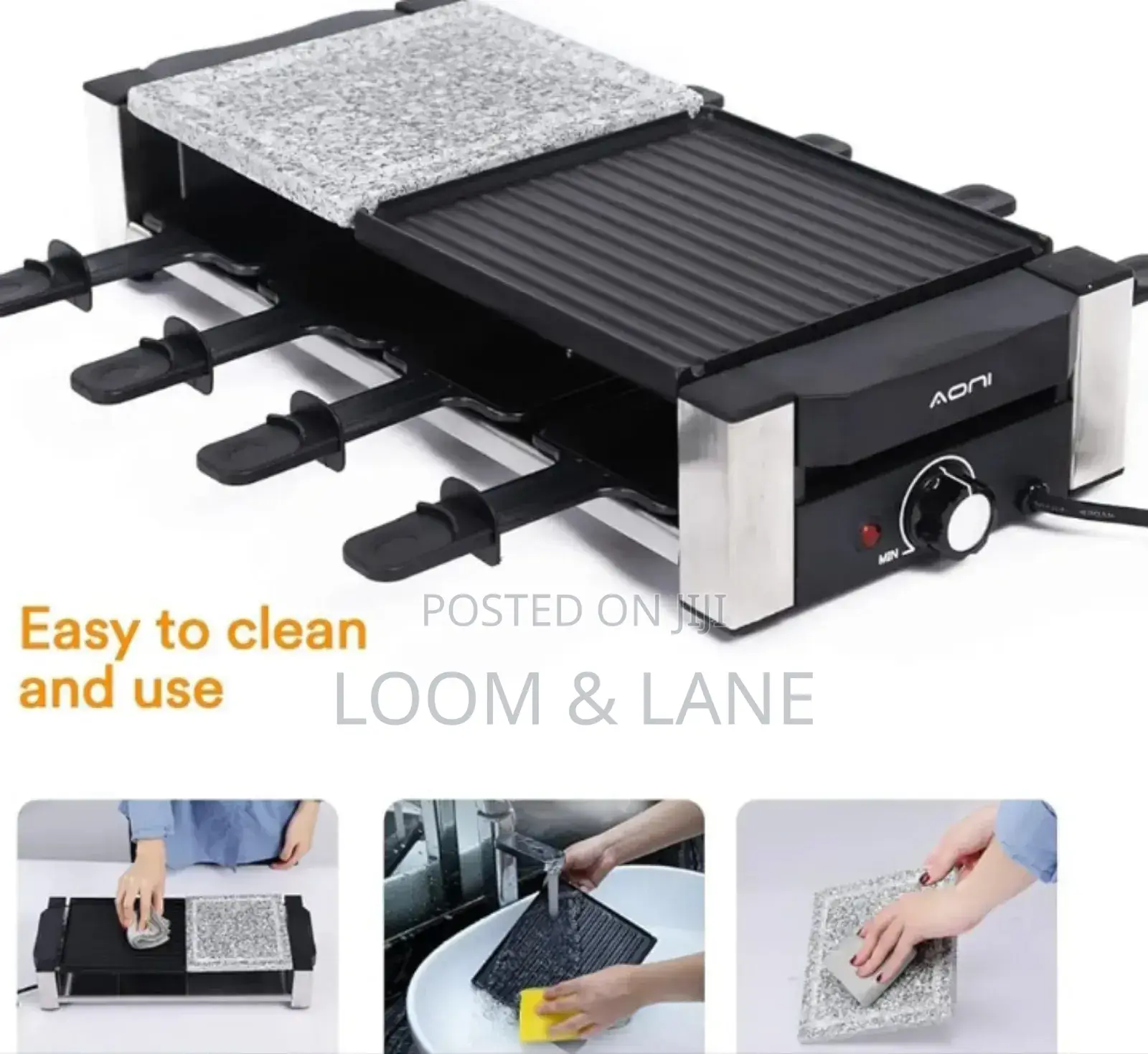 Saysonapps Raclette Grill With Granite Stone Grill Top(Model SBBQ-4418