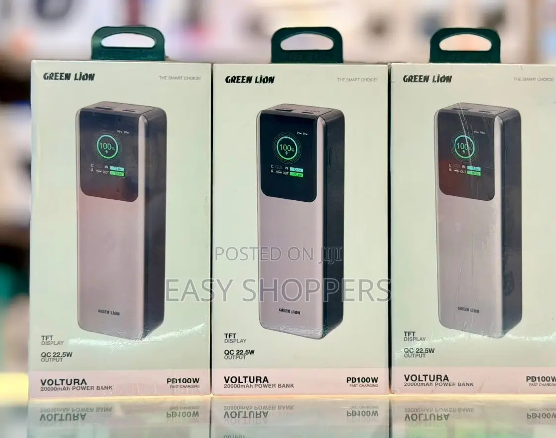 Green Lion Voltura 20000mah Power Bank Pd100w. Capacity: 20,000mah