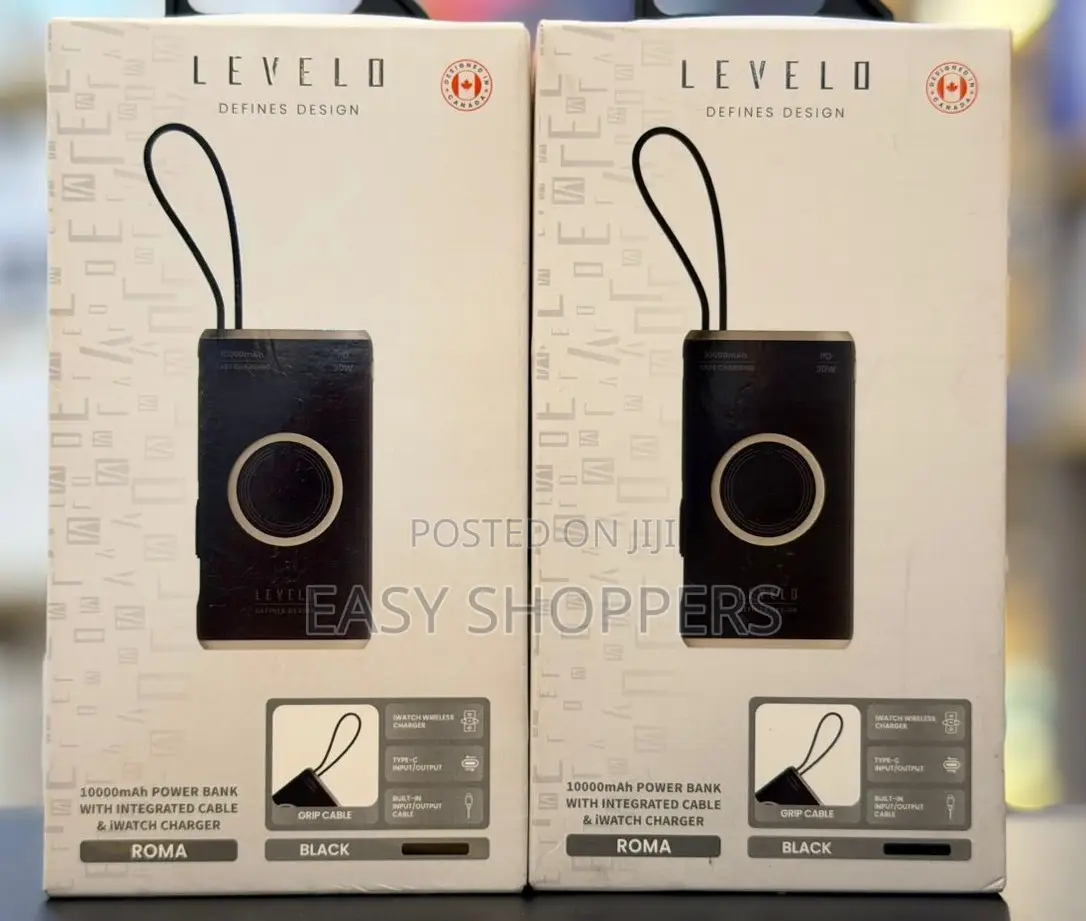Levelo Roma 10000mah Power Bank With Integrated Cable