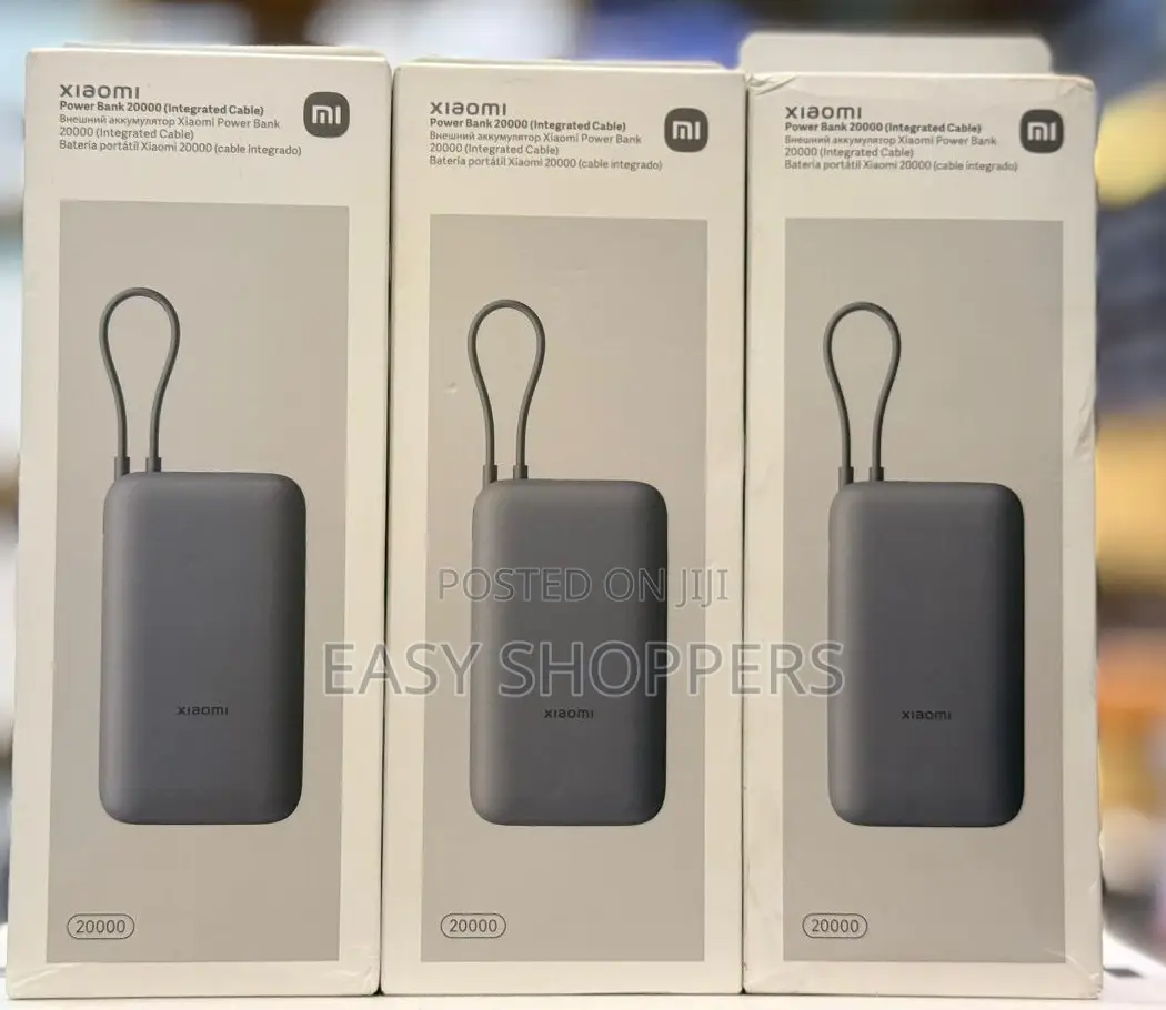 Xiaomi 20000mah Power Bank With an Integrated Cable