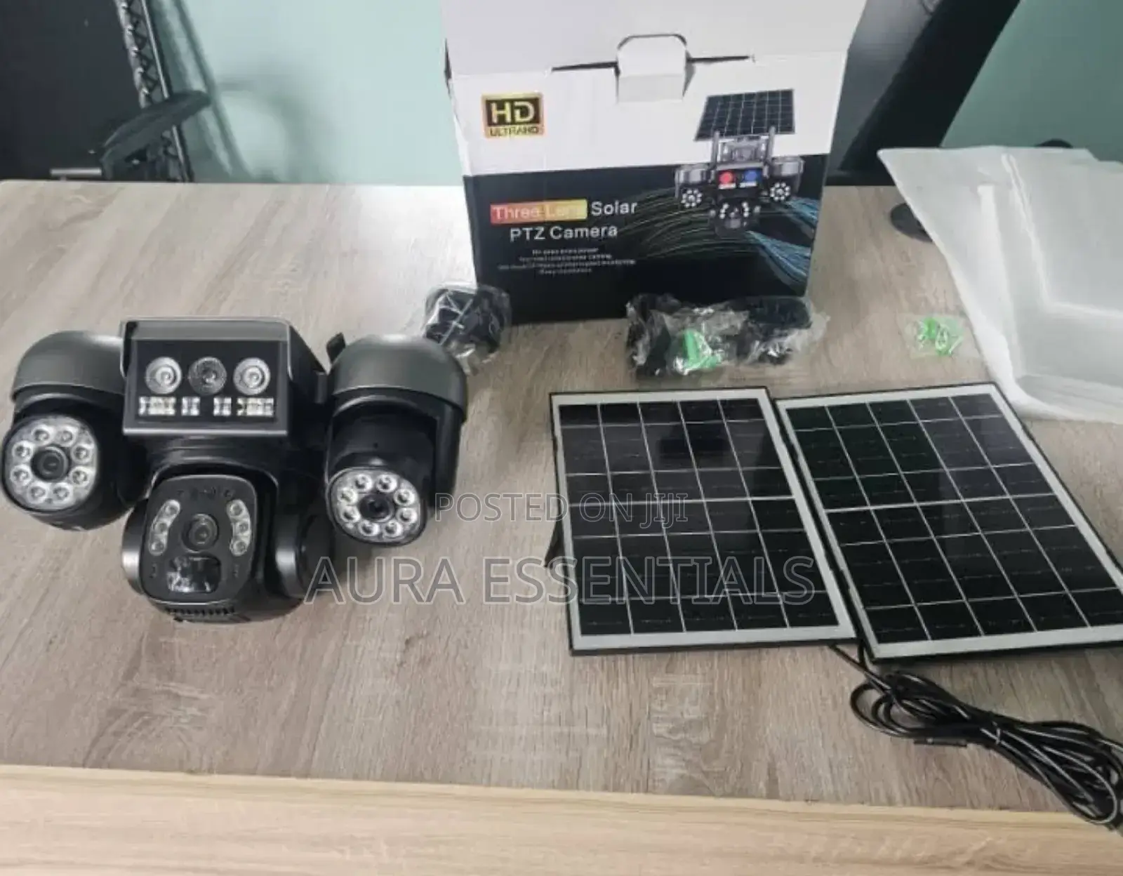 Solar-Powered PTZ (Pan-Tilt-Zoom) Security Camera