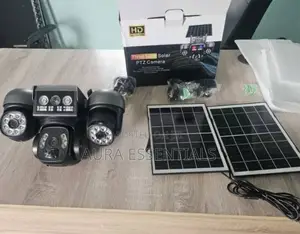 Solar-Powered PTZ (Pan-Tilt-Zoom) Security Camera