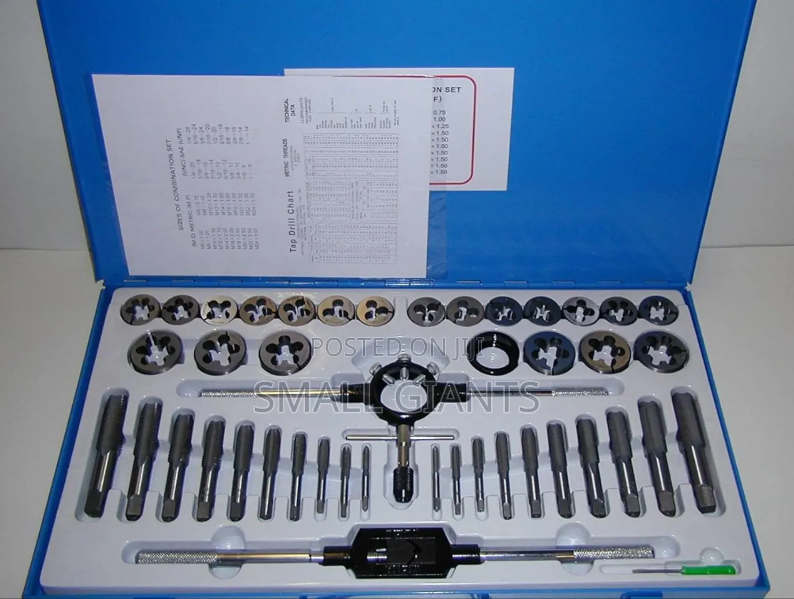 45-Piece Alloy Steel Tap and Die Threading Tool Set.