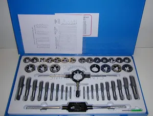 45-Piece Alloy Steel Tap and Die Threading Tool Set.