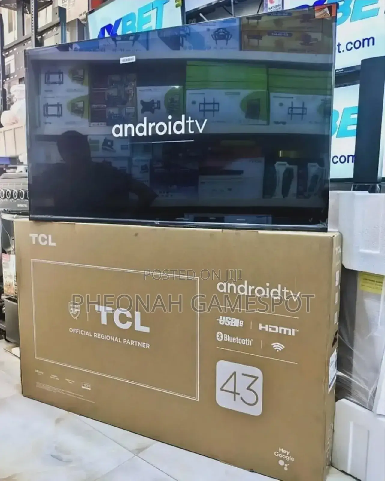 Brand New TCL 43 Uhd Qled: Frameless, Free to Air, Sealed, Box Pack