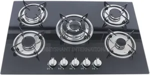 5 Burner Gas Cooktop Built-in Stainless Steel Glass Burner
