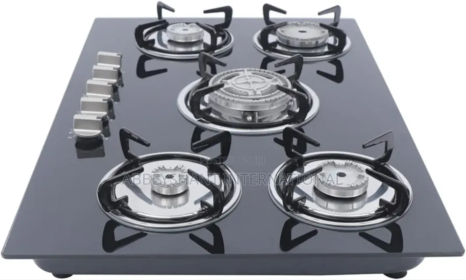 5 Burner Gas Cooktop Built-in Stainless Steel Glass Burner