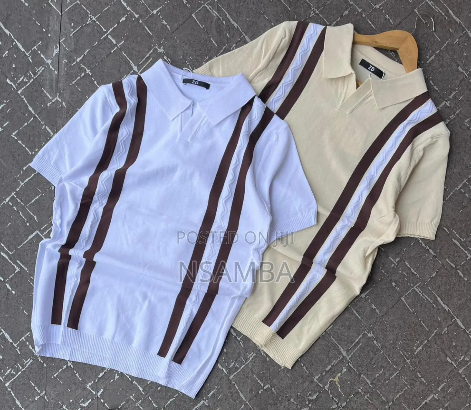 Vertical Striped Polo Shirts
