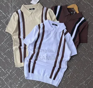Vertical Striped Polo Shirts