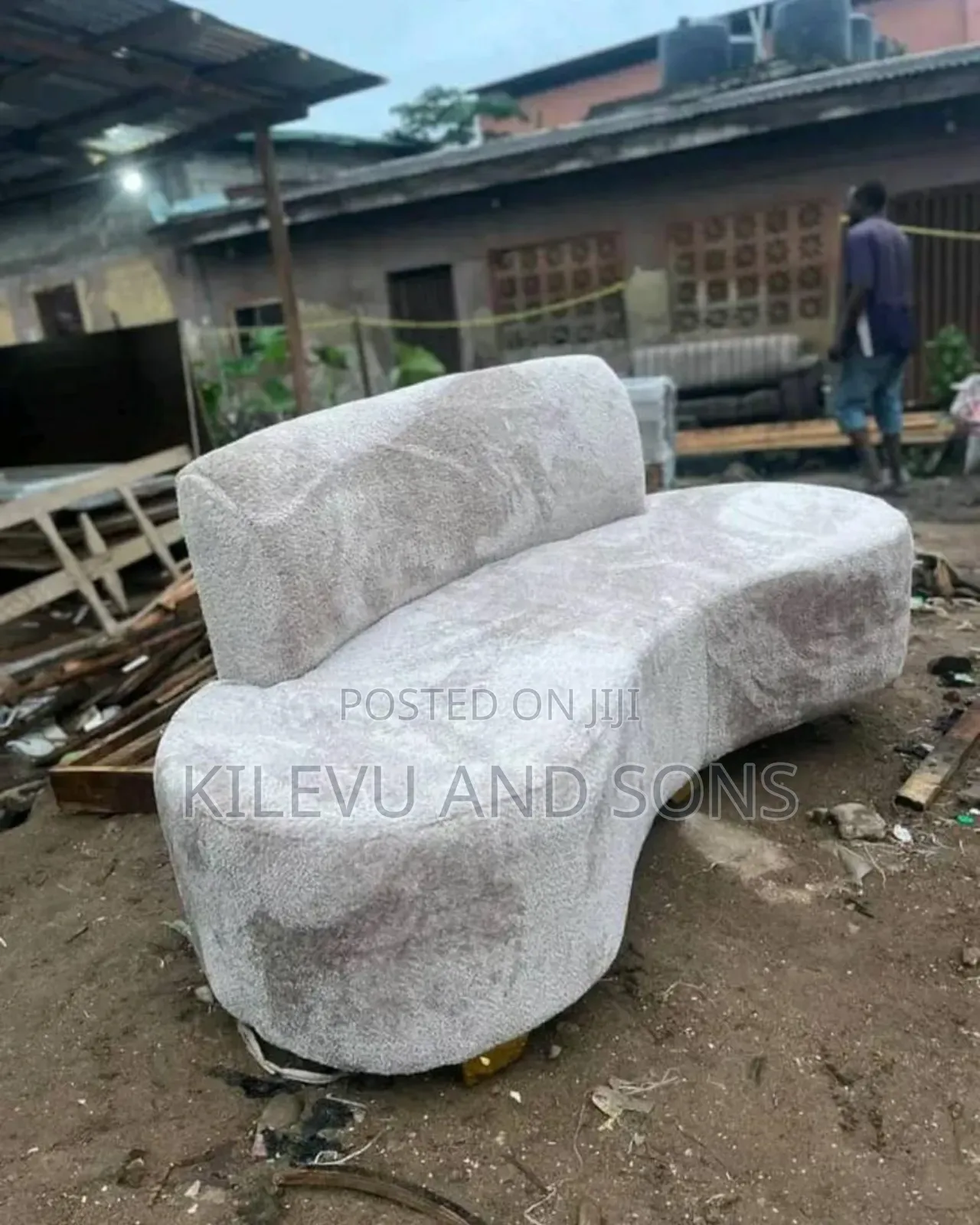 Corner Sofa in Quality High Density Cream