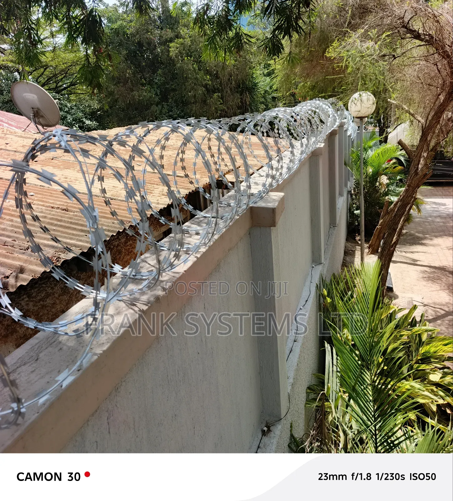 Razorwire Fence, Galvanised 7m