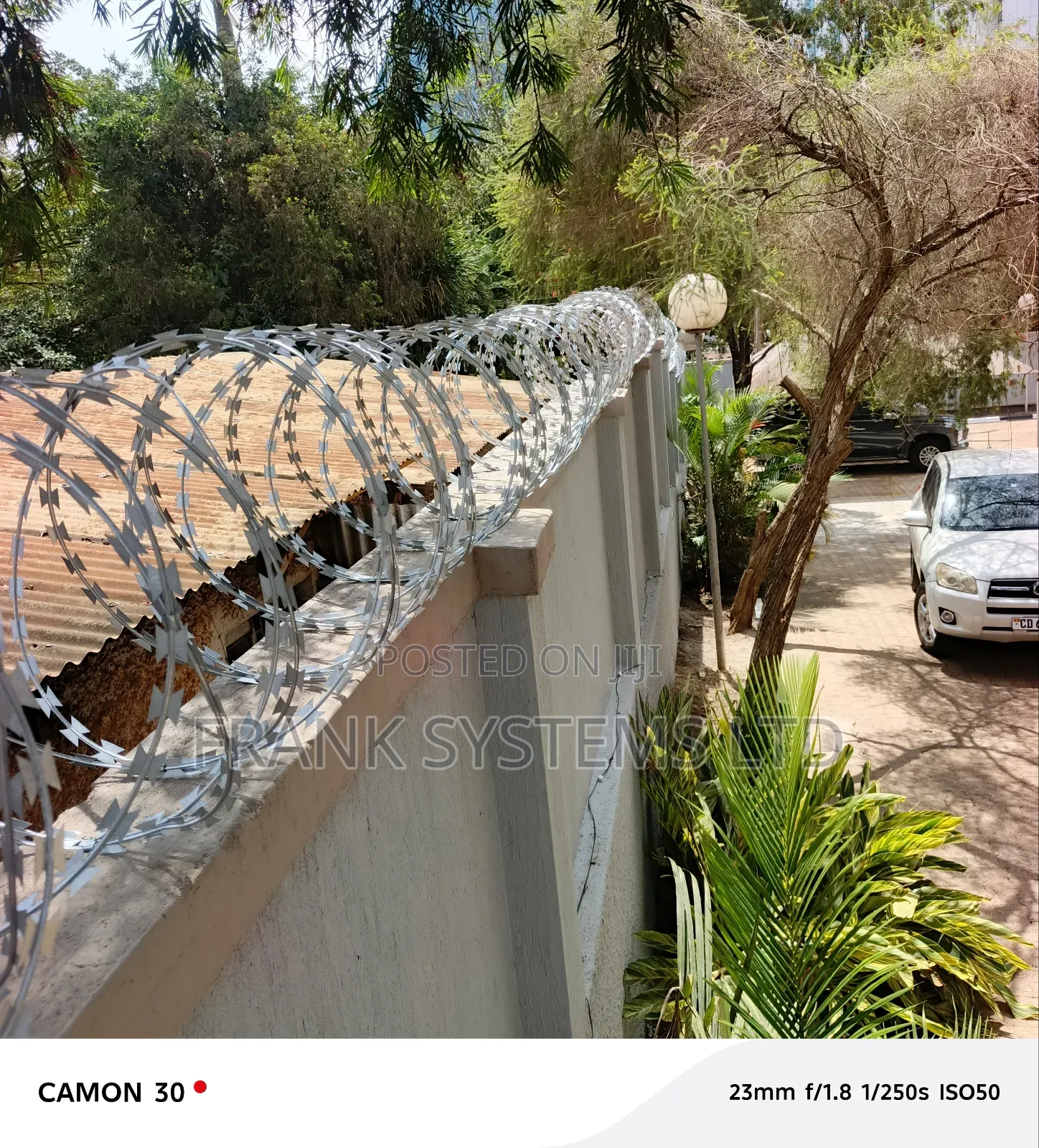 Razorwire Fence, Galvanised 7m