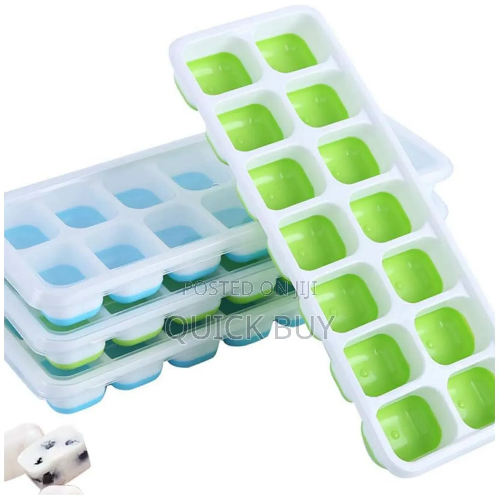 Bpa-Free Silicone Ice Cube Trays Featuring Flexible Bottoms