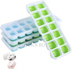 Bpa-Free Silicone Ice Cube Trays Featuring Flexible Bottoms