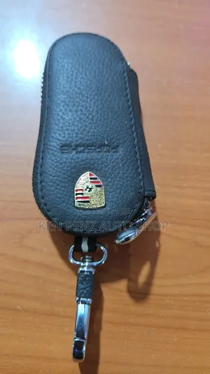 Black Leathe Porsche Car Key Pouch/ Holder