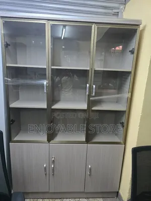 Wooden Glass File Cabinet Wooden Glass File Cabinet 3 Doors