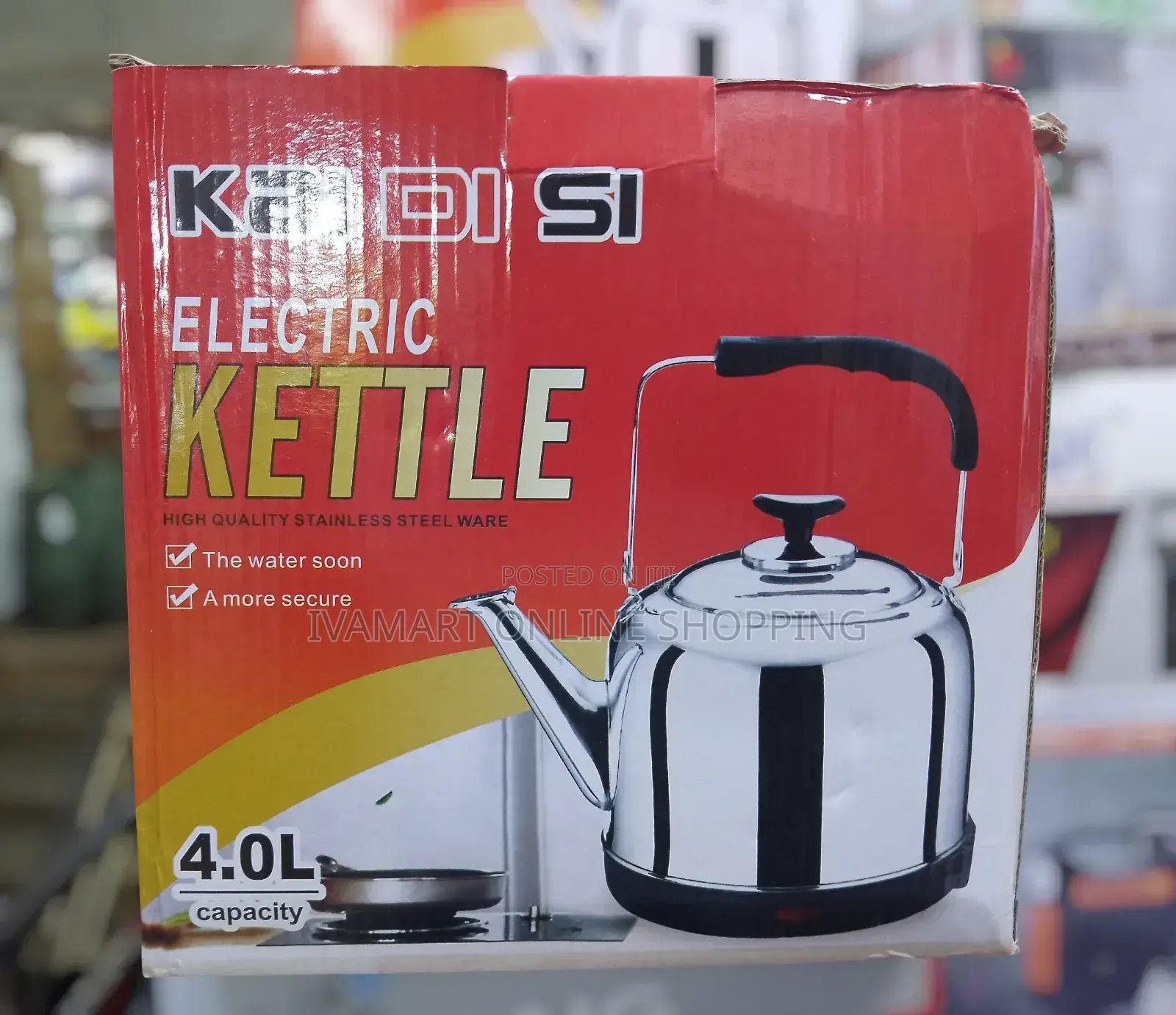 4.0 L Kadisi Electric Kettle - Fast Boiling, Super Stainless Steel