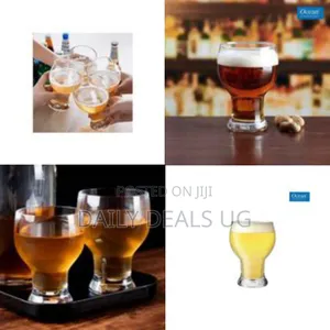 Elegant Glass Goblet / Stemless Drinkware Set - Clear