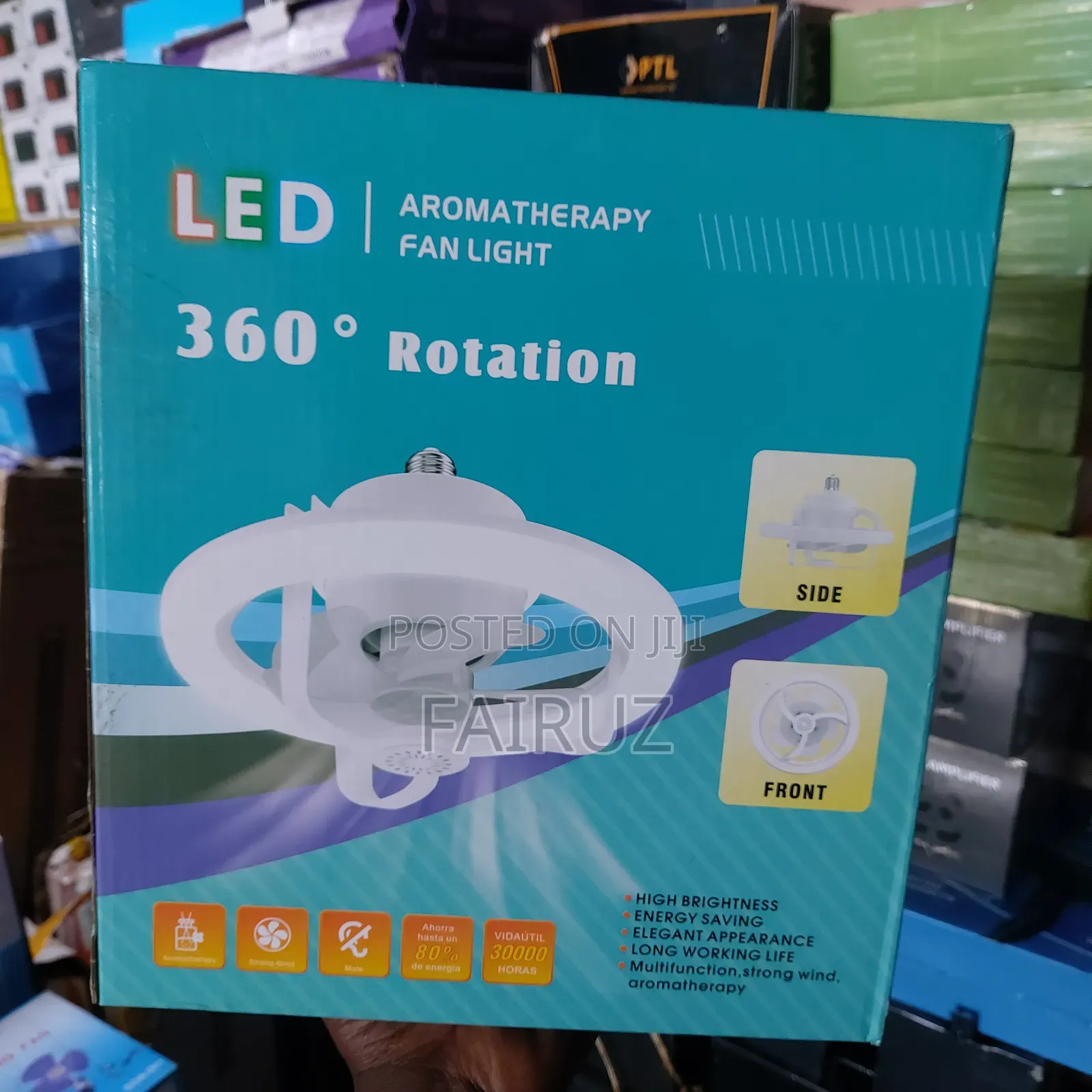 Led Aromatherapy Fan Light With Remote