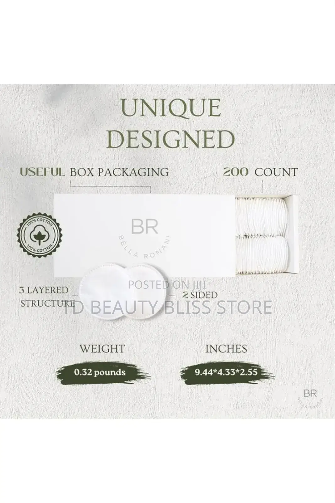 Face Pads Cotton (Bella Romani)